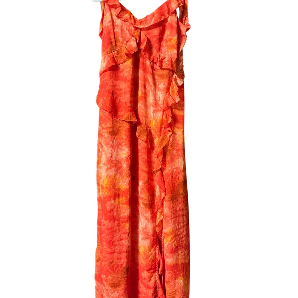 BOOHOO Strappy Ruffle Maxi Dress - Flowy Summer Beach Dress - Boho Sundress 16